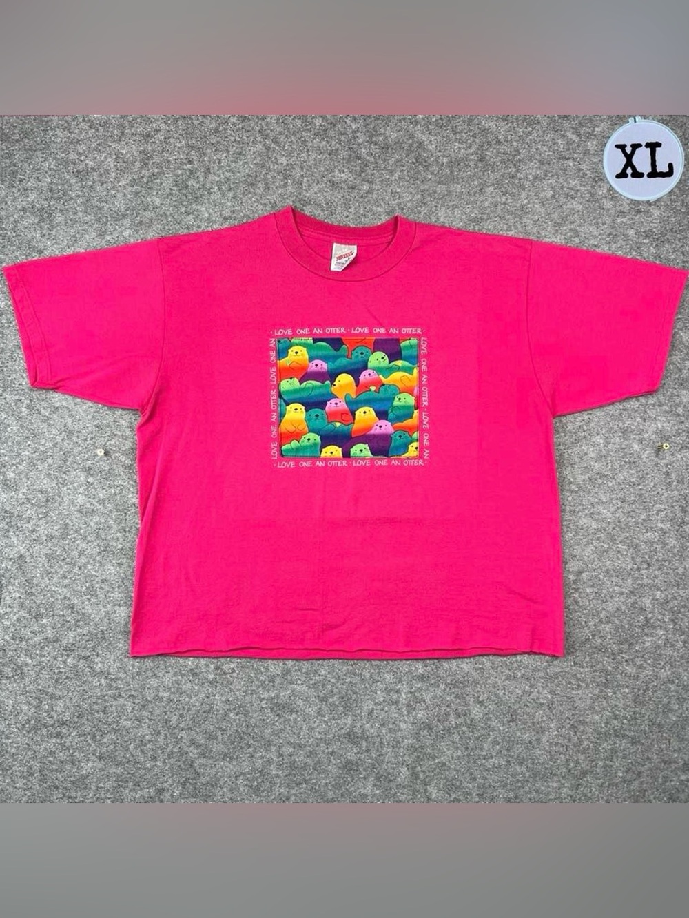 Vintage 90’s Love One an Otter Cropped Tee Shirt